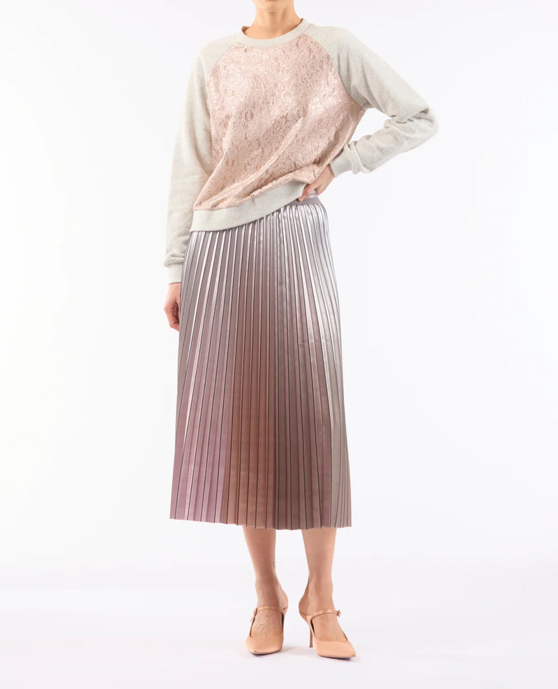 Le Superbe Demure Pleated Skirt - Pastel Degrade