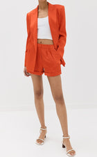 SIMKHAI Devan Pleated Shorts - Flame
