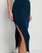 Nation Ltd Zio Skirt With Side Slit - Azure