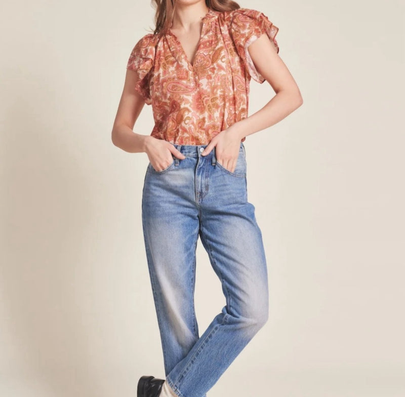 Trovata Clover Blouse - Autumn Paisley