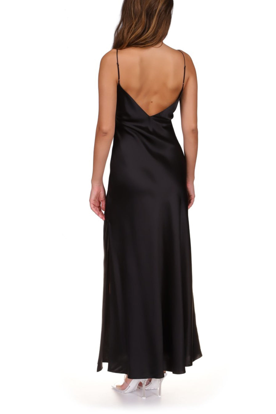 DANNIJO Mossy Maxi Slip Dress - Noir