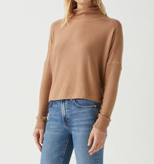 Michael Stars Frida Mock Neck Top - Camel