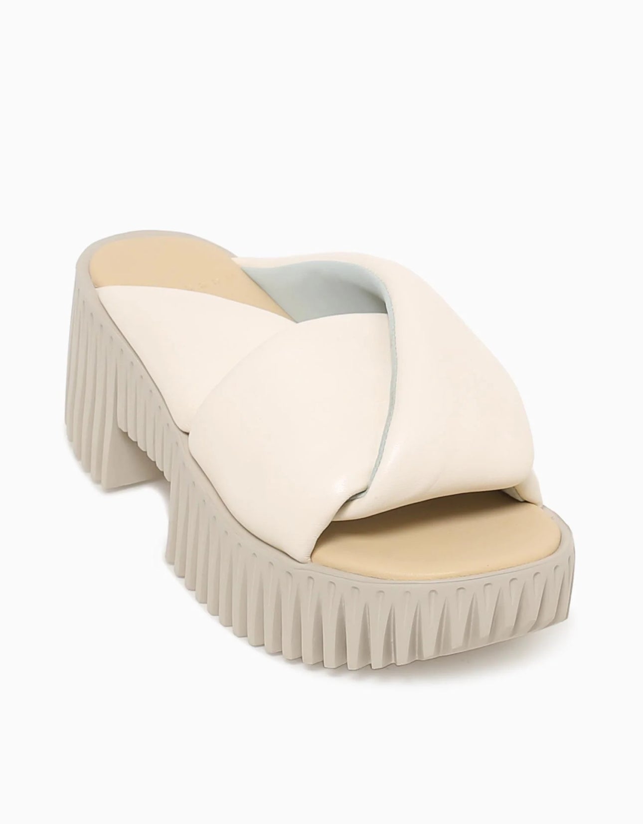 4CCCCEES Plia Anda Leather Platform - Ivory