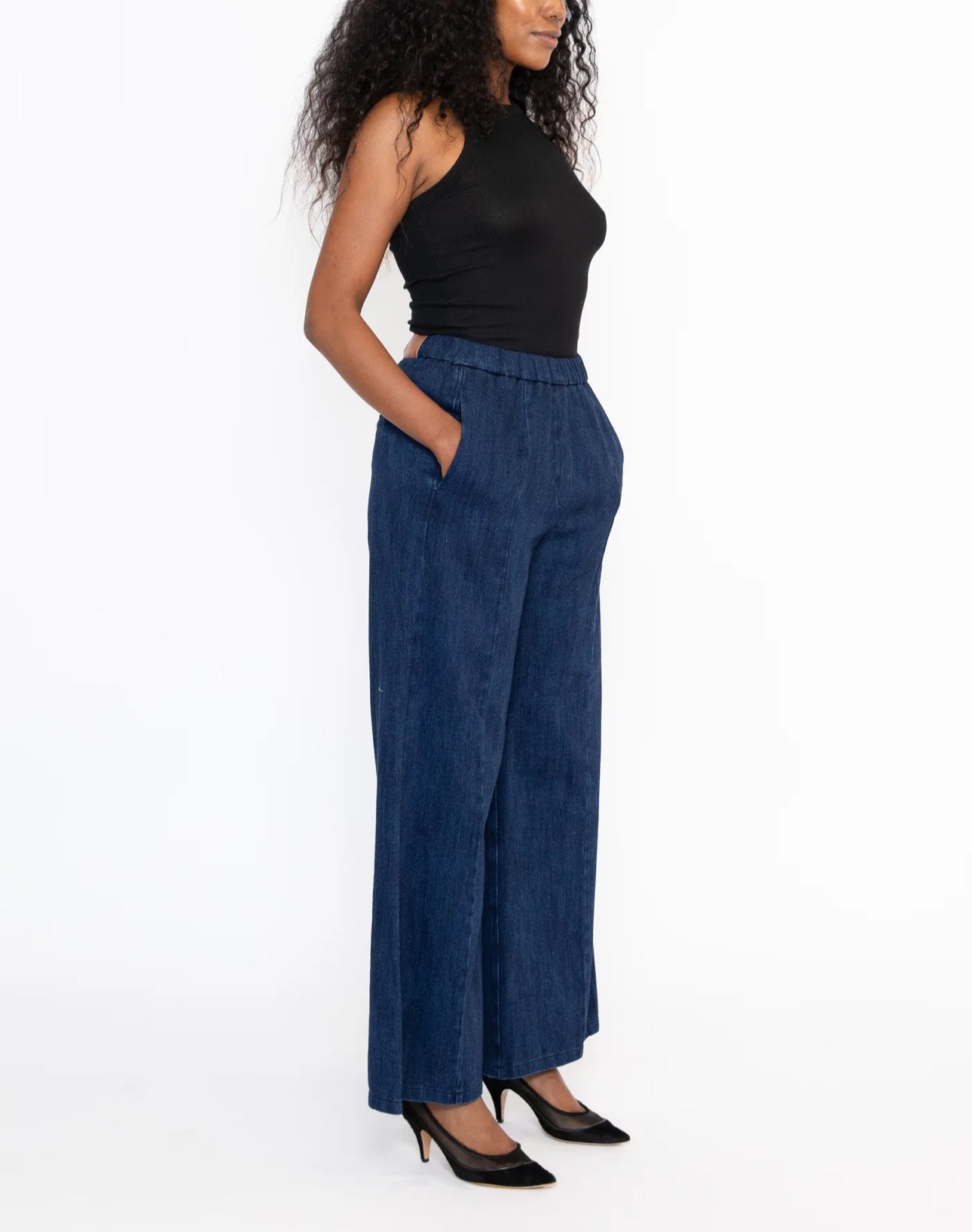 forte_forte Denim Palazzo Pants