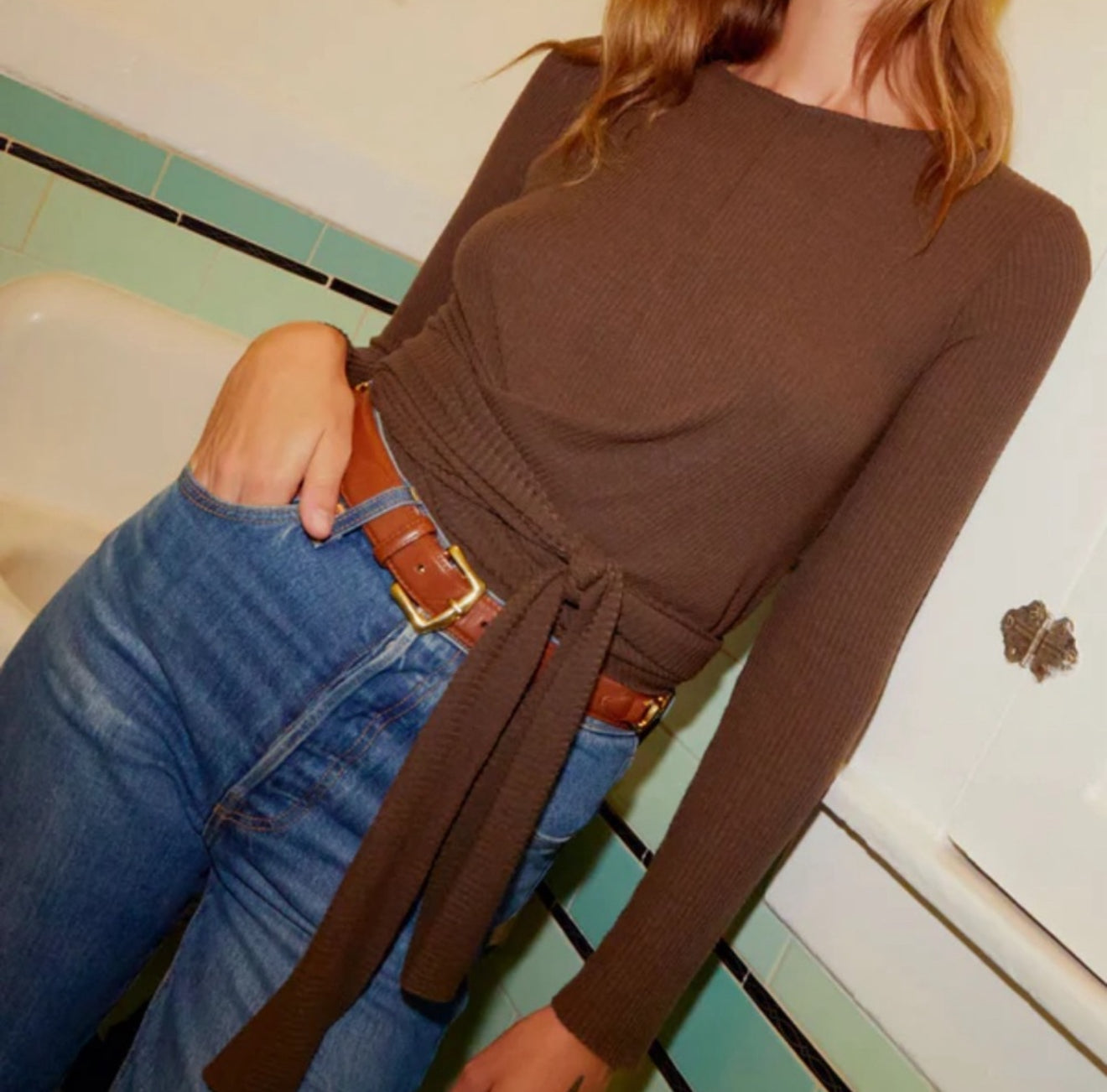 Nation Ltd Freya Top - Dark Chocolate