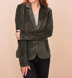 Majestic Filatures Velour One Button Blazer - Forest