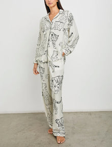 Rails Luna Pajama Set - Ivory Jungle Cats