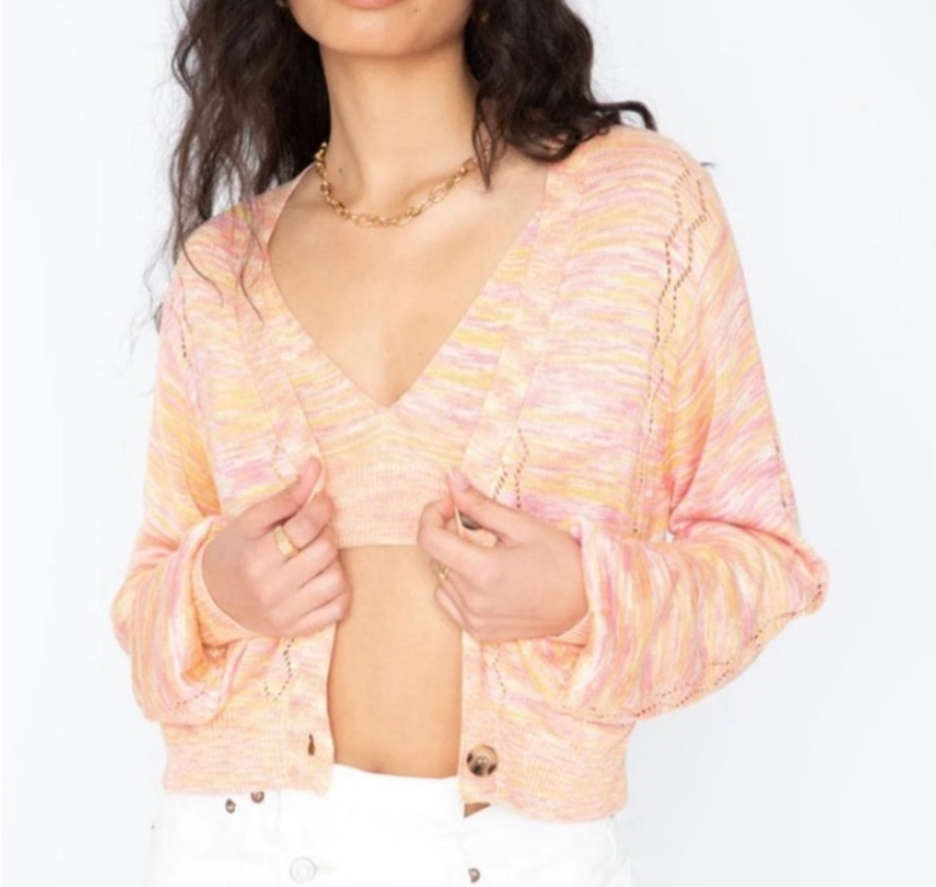 Callahan Knitwear Cardi Set - Mango Space Dye
