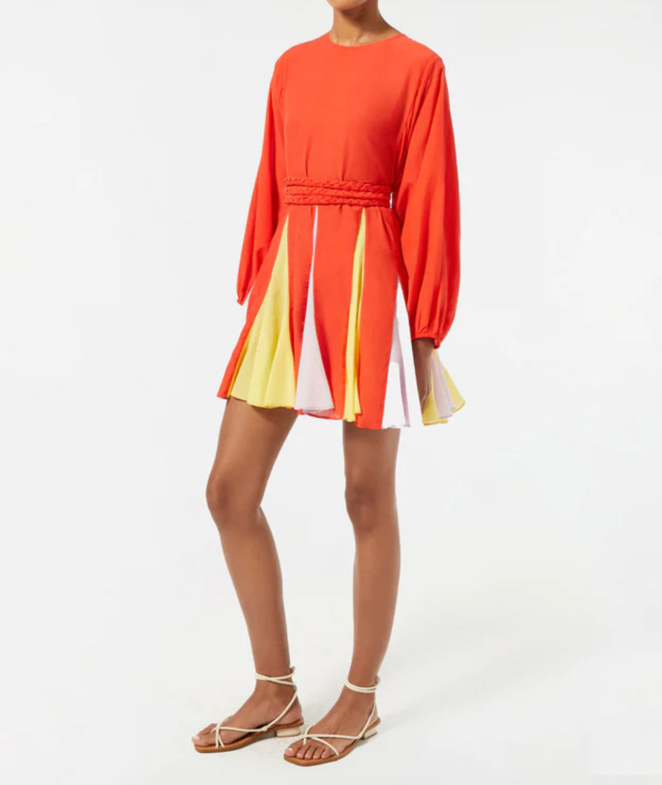 RHODE Ella Dress - Electric Red Colorblock