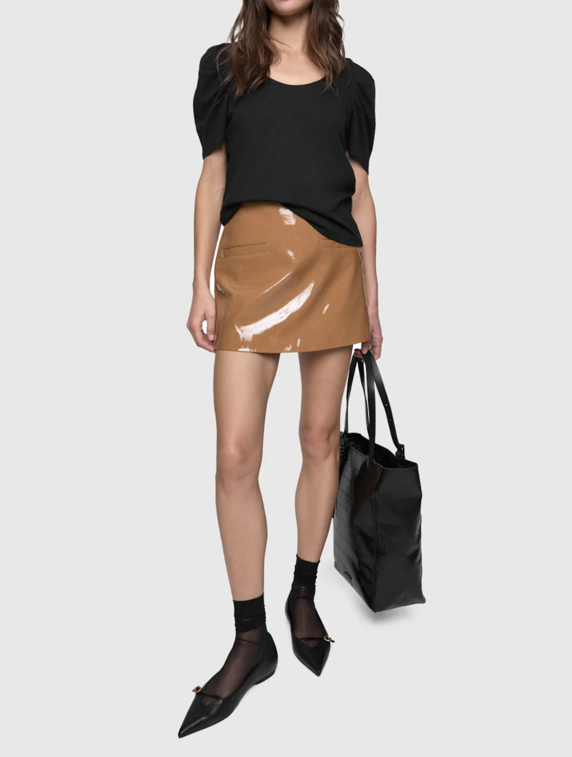 Rebecca Minkoff Hayden Faux Skort - Praline