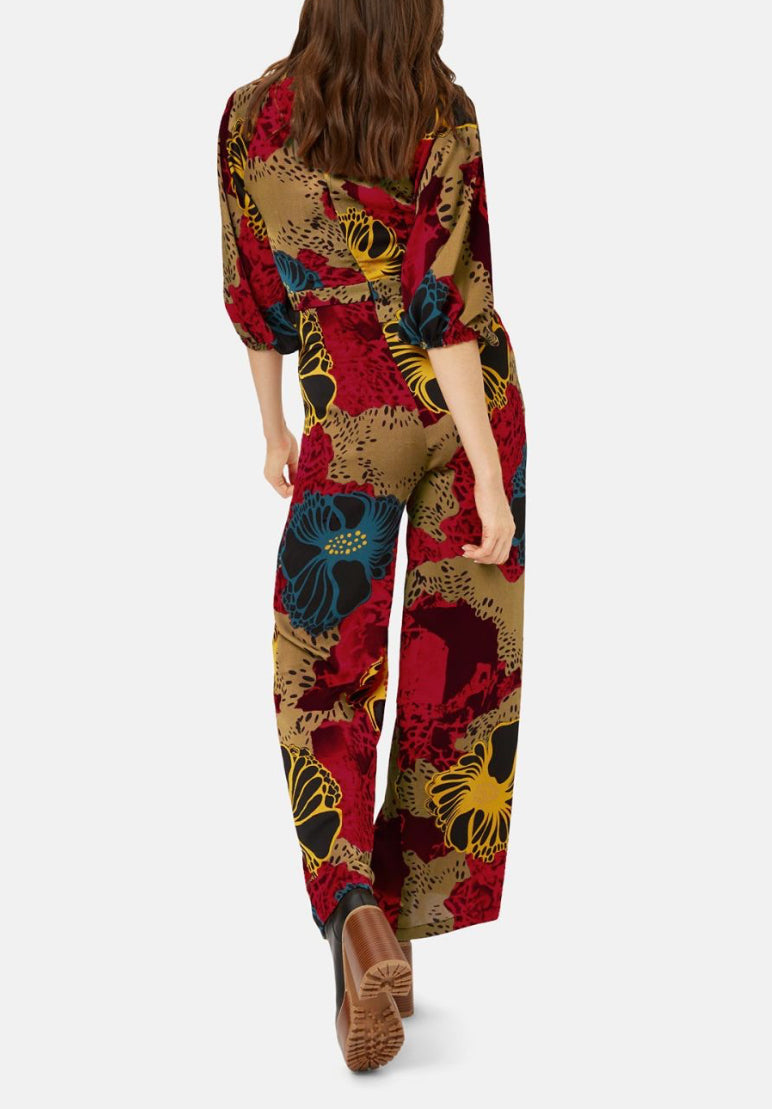 Traffic People Into My Arms Floral Jumpsuit