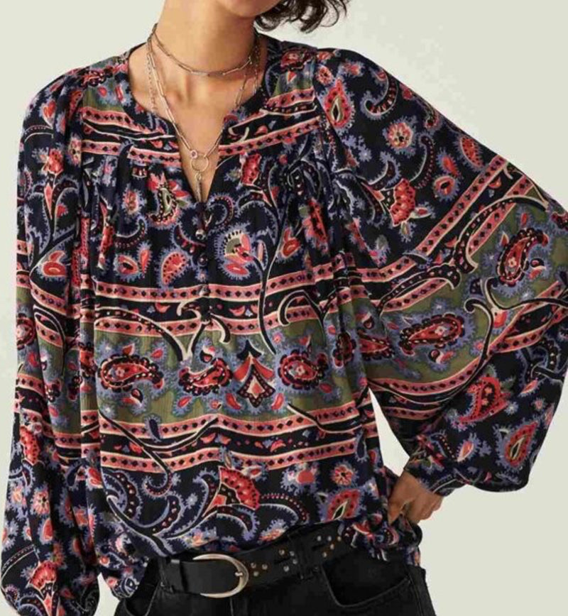 ba&sh Naouel Paisley Print Blouse