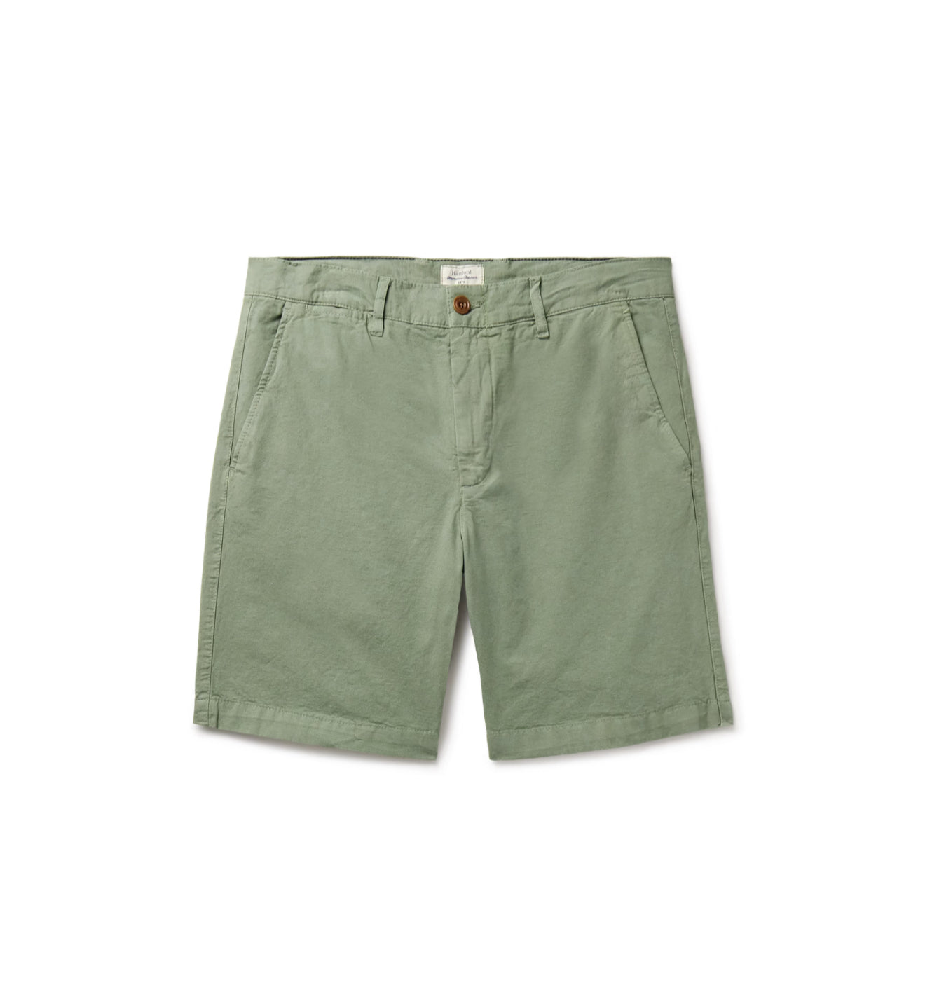 Hartford Byron Slim Cut Straight Leg Shorts - Faded Green