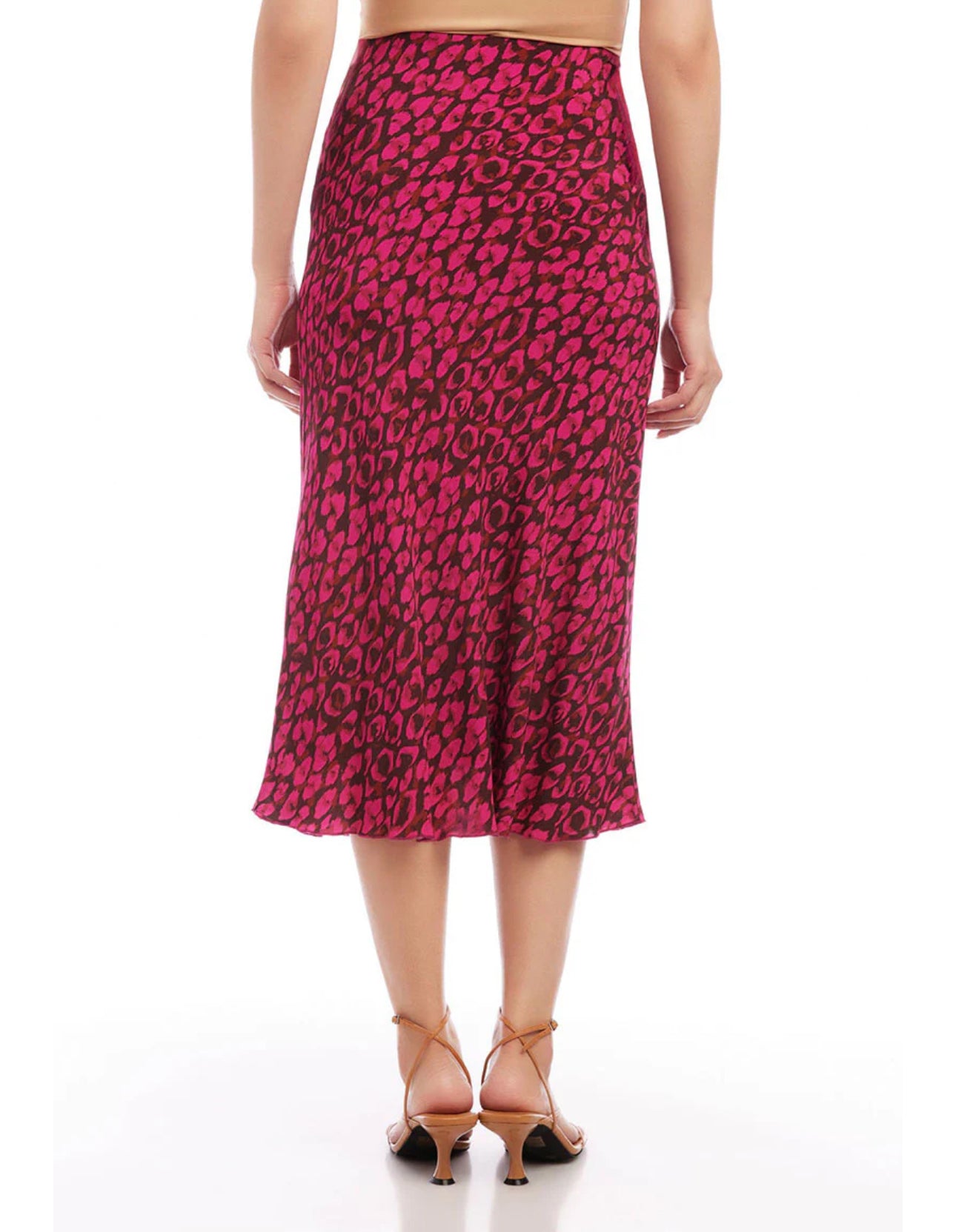 Fifteen Twenty Bias Cut Midi Skirt - Wild Leopard