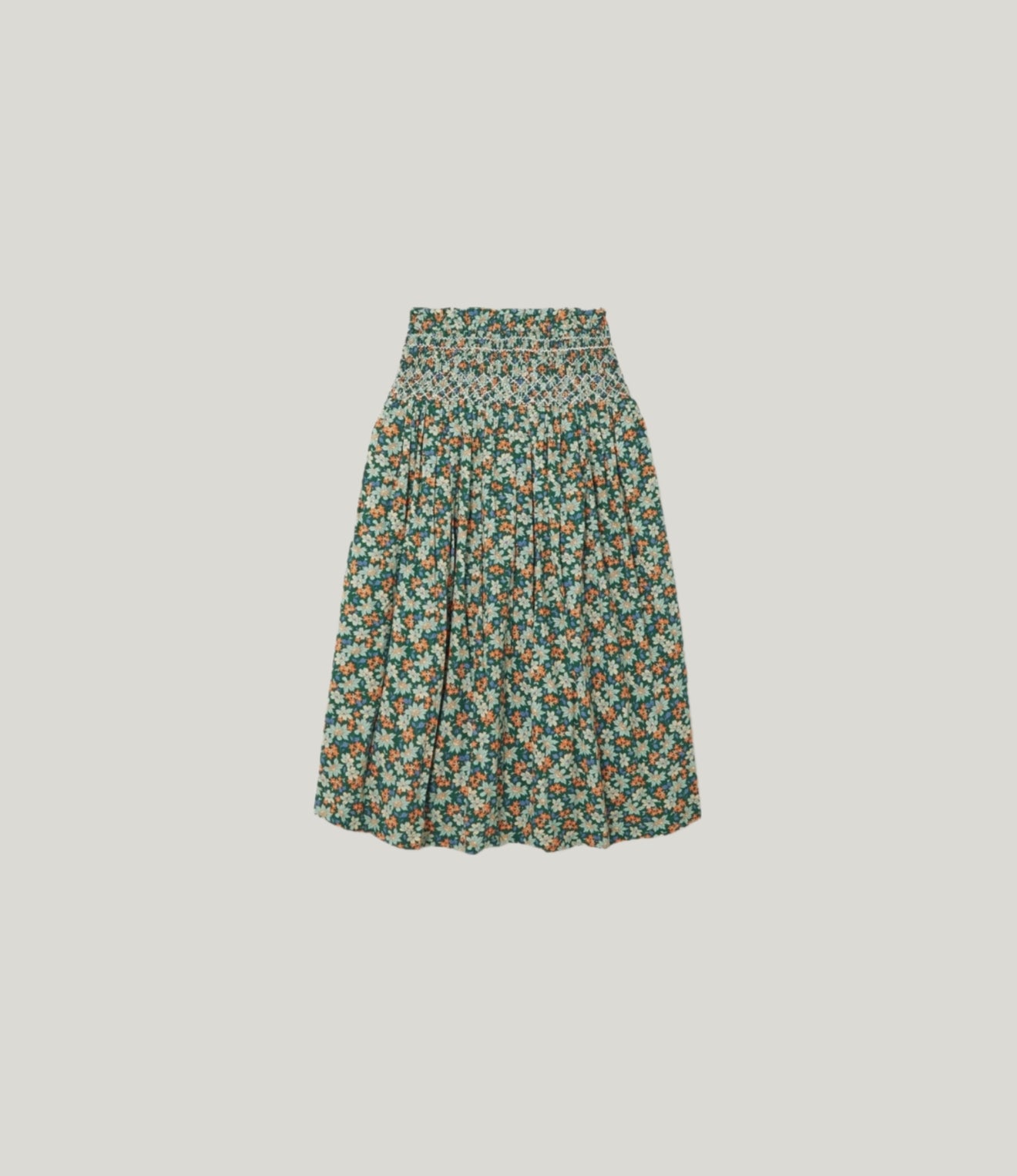 Sea New York Peggy Floral Print Voile Skirt - Forest