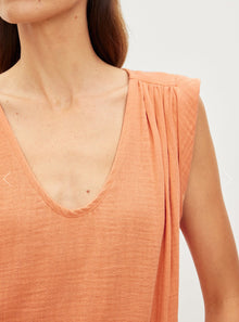 Velvet by Graham & Spencer Jayla Cotton Gauze Tank Top - Peach