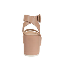 NAKED FEET Iconoclast Rosette Heeled Sandals