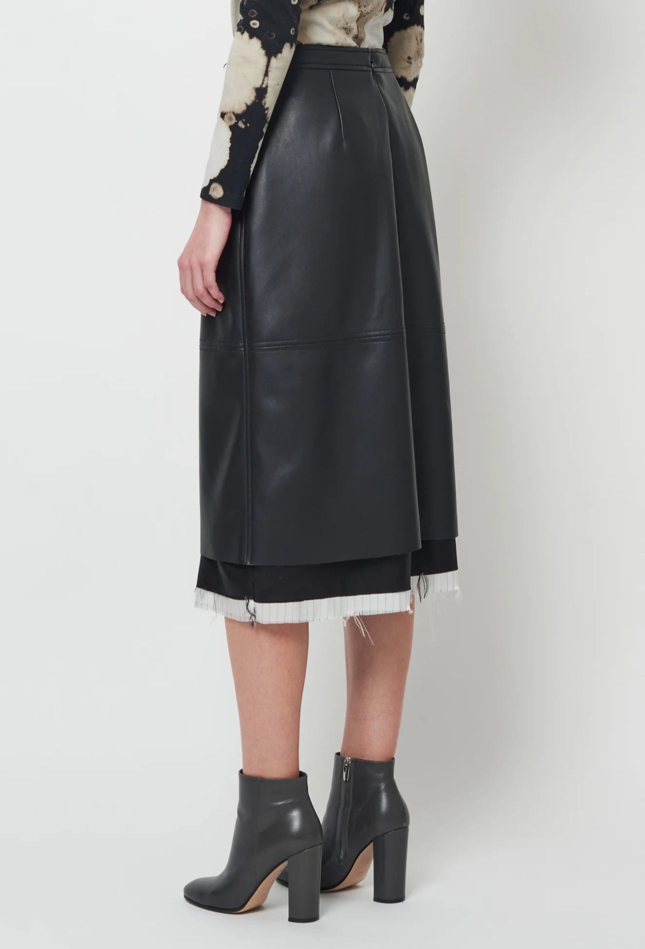 Raquel Allegra Faux Leather Aurora Skirt