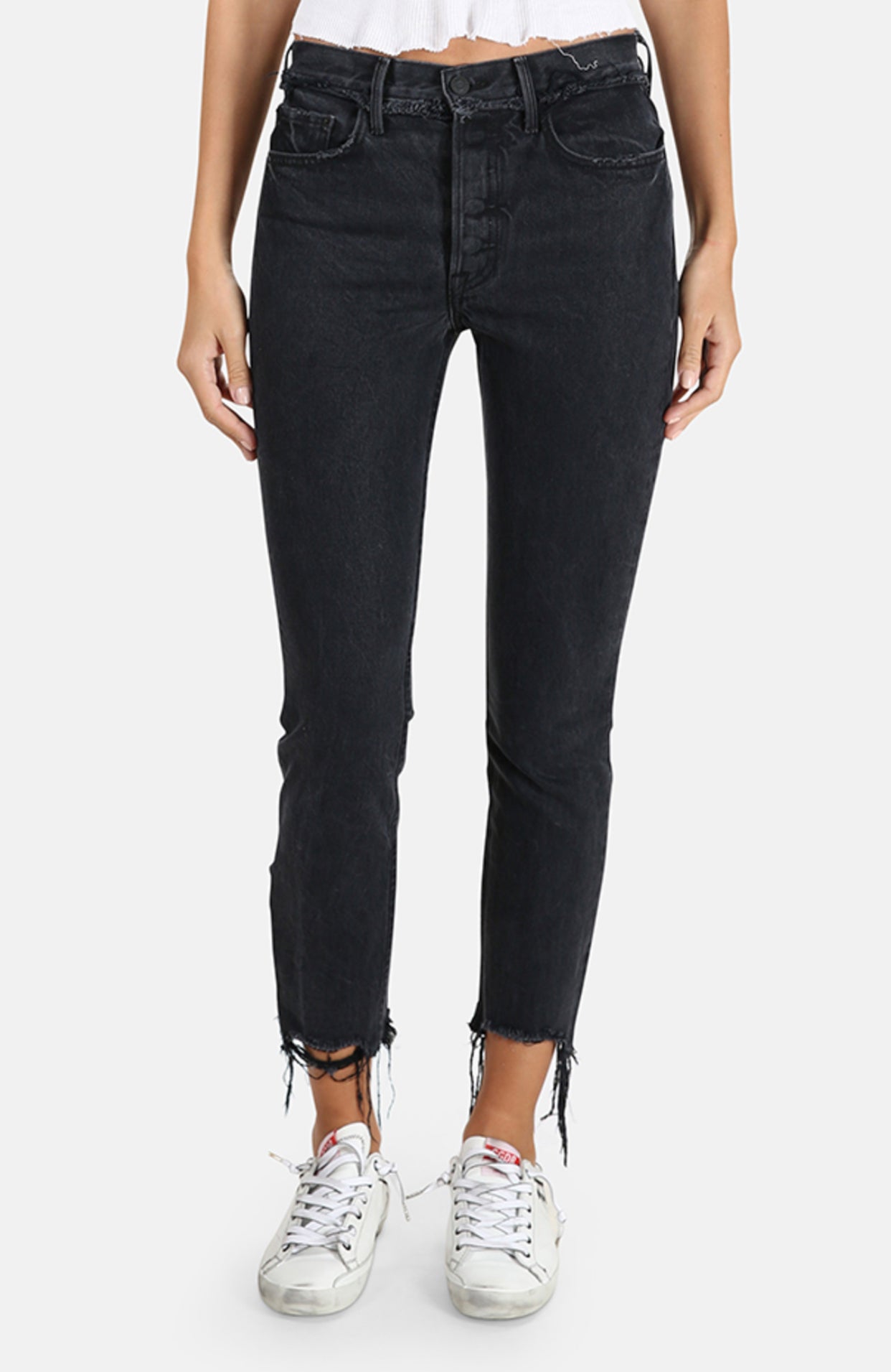 GRLFRND Karolina Skinny With Chewed Hem - Excuse My French