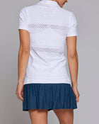 L'Etoile Sport Lace Polo - White