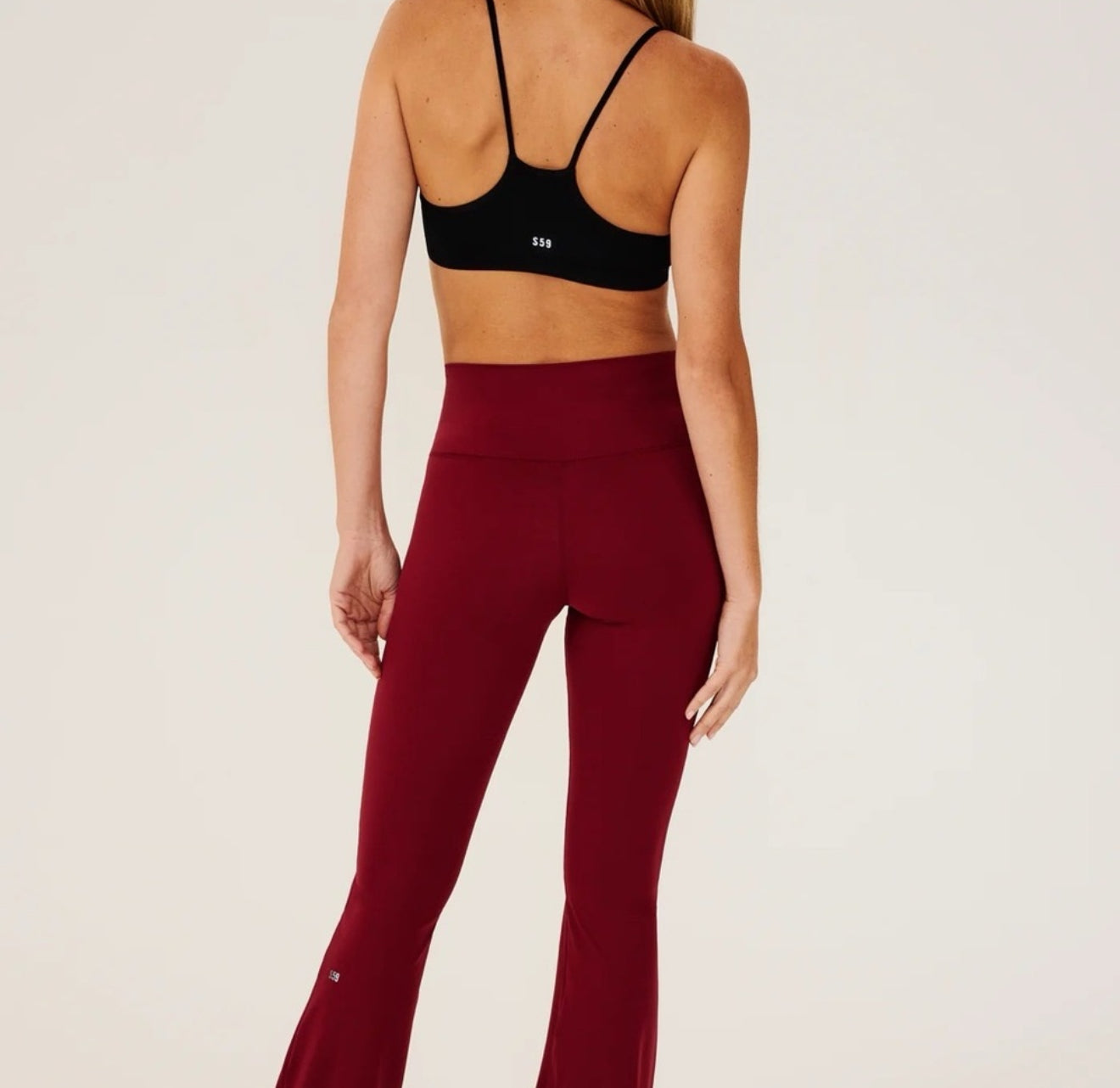 Splits59 Raquel High Waist Rigor Flare - Bordeaux