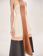 Alexis Ferrah Vegan Leather Colorblock Dress