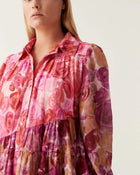 aje. Vision Smock Mini Dress - Kaleidoscopic Rose