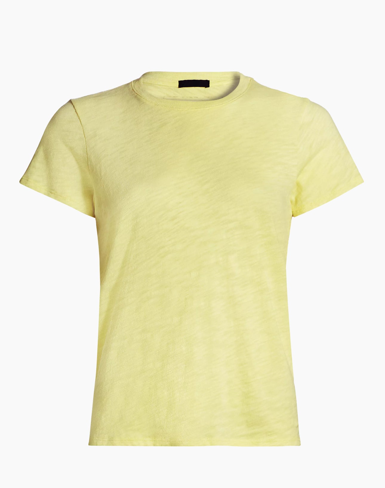 ATM Slub Jersey Schoolboy Crew Neck Tee - Lemon Chiffon