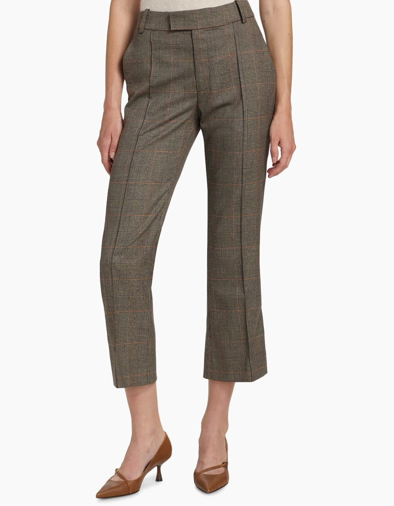 Frame Check Cropped Trousers