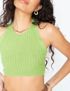 Callahan Knitwear Greta Halter - Basil