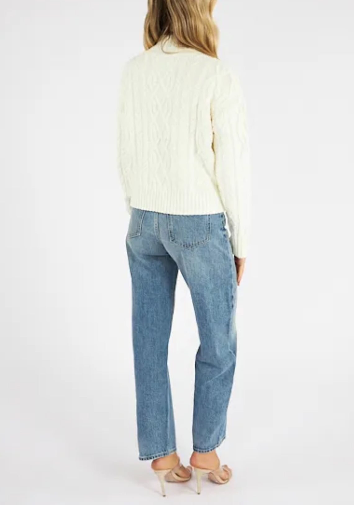 Michael Stars Suki Cable Mock Neck - Chalk