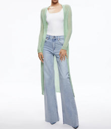 alice + olivia Alair Pointelle Sweater Duster - Pistachio