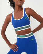 Lacoste x Bandier Multi Striped Band Bralette - Cobalt
