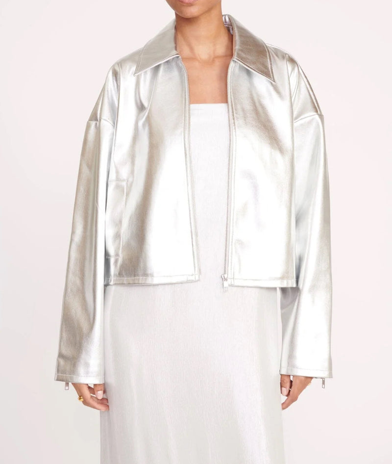 STAUD The Lennox Jacket - Silver