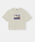 GANNI Fringe Graphic Tee - Egret