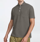 Handvaerk Pique Spread Collar Polo - Carbon