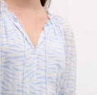 Xirena Lyta Tiered Tiger Stripe Print Dress - Blue Wave