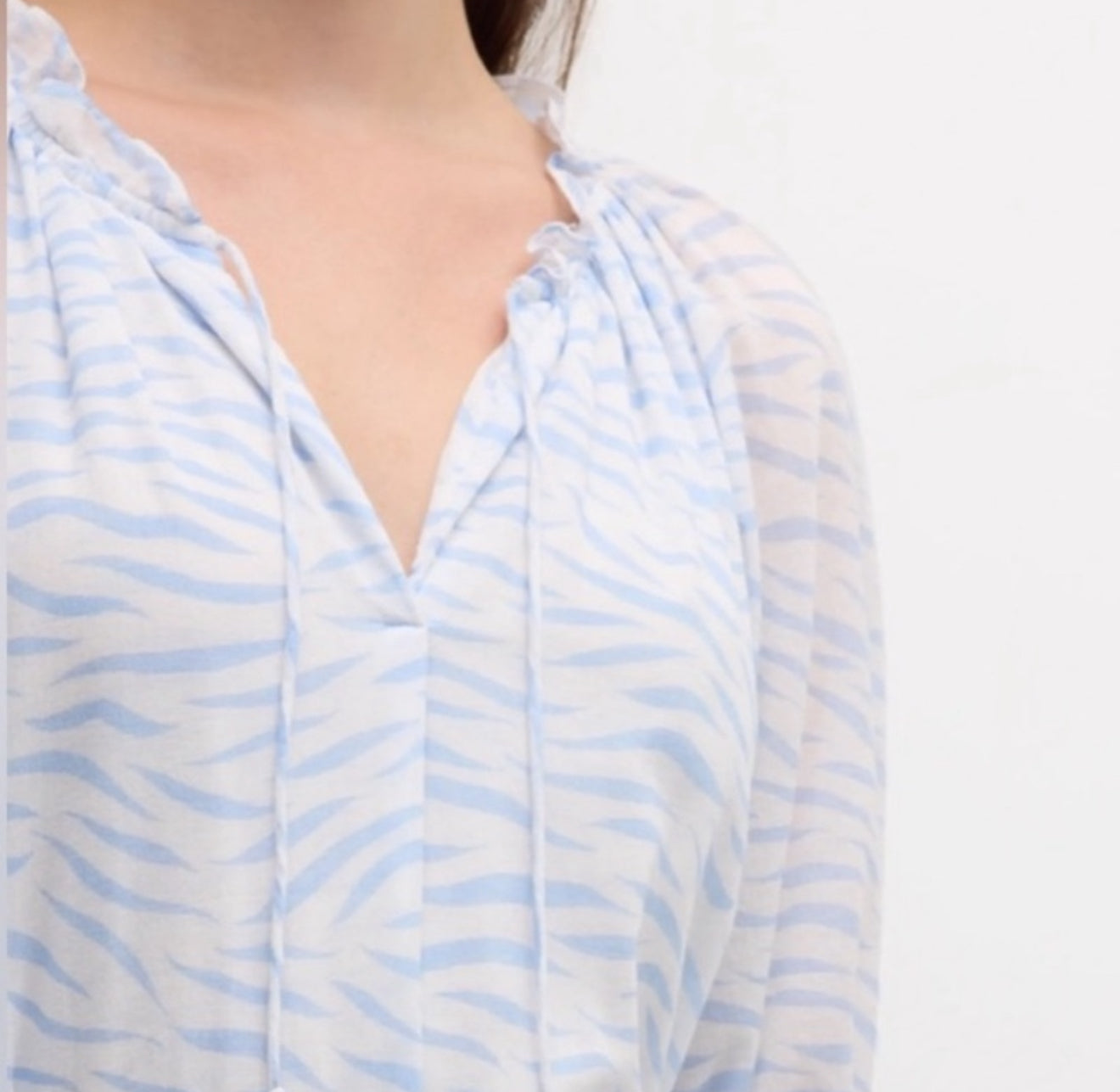 Xirena Lyta Tiered Tiger Stripe Print Dress - Blue Wave