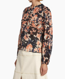 Tanya Taylor Miranda Printed Blouse - Peach Multi