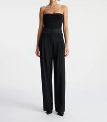 A.L.C Brady Satin Contrast Pant - Black