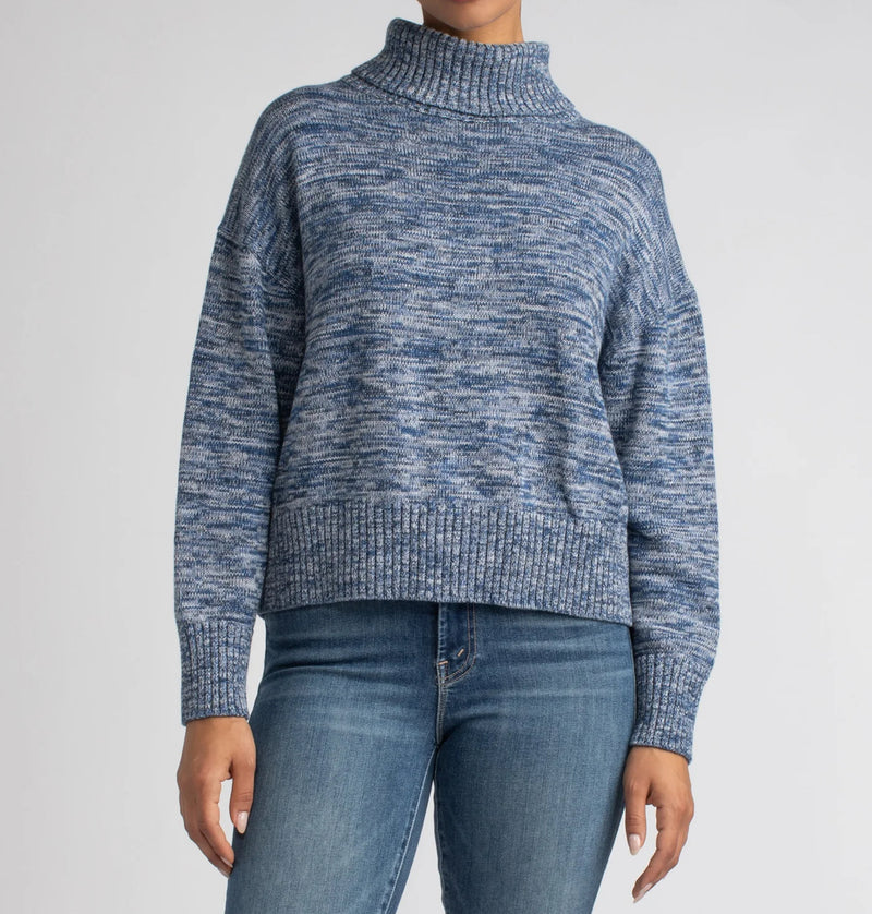 Margaret O’Leary Kimbra Cotton Turtleneck Sweater - Blue