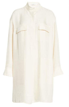 Vince Utility Silk Shirt Dress - Fennel