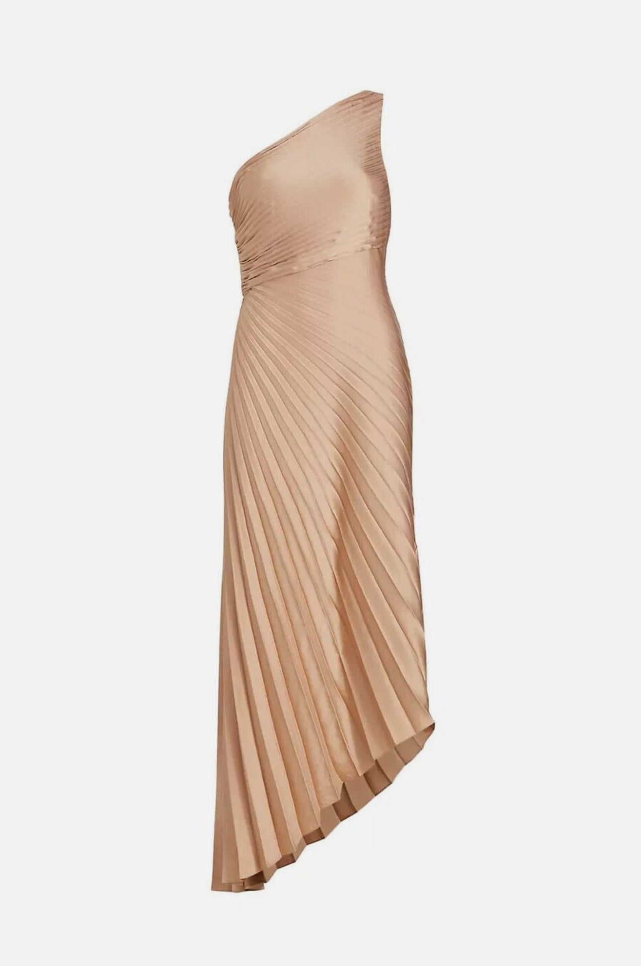 A.L.C. Delfine Pleated One-Shoulder Midi Dress