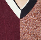 Veronica Beard Colorblock Gava Sweater - Burgundy