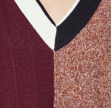 Veronica Beard Colorblock Gava Sweater - Burgundy