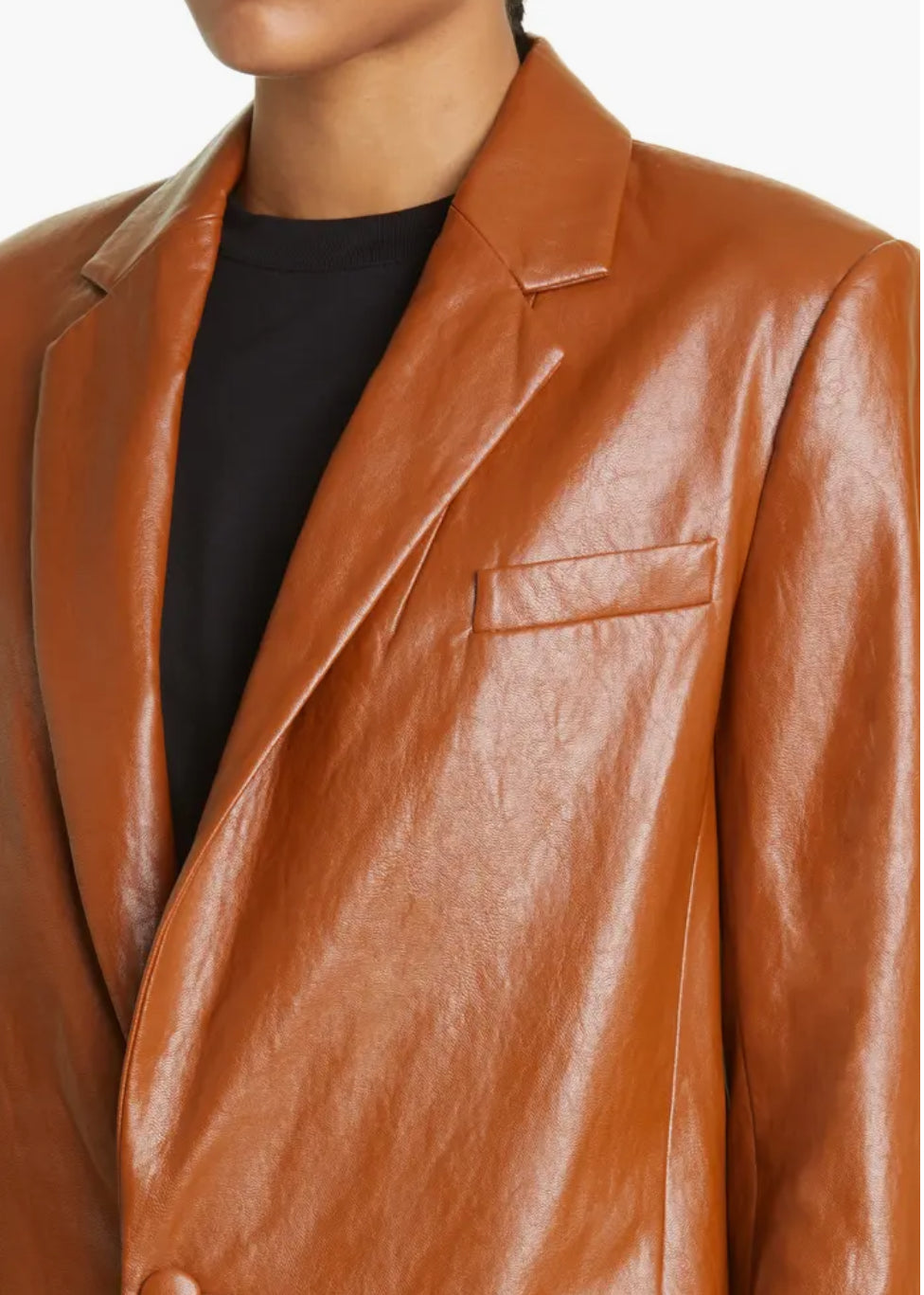 A.L.C. Dakota Vegan Leather Jacket - Cognac