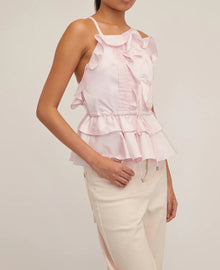 Marissa Webb Bex Ruffle Apron Top - Soft Pink