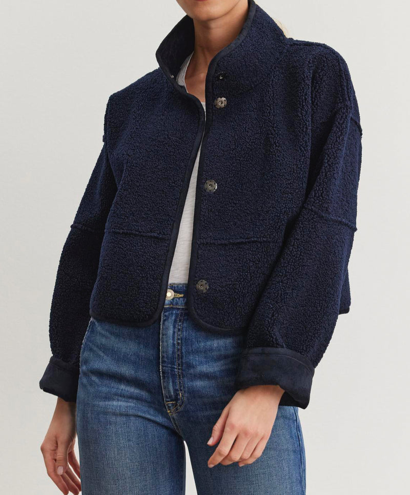 Velvet by Graham & Spencer Kelly Luxe Sherpa Reversible Jacket - Navy