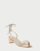 Loeffler Jackie Mid Heel Sandal - Champagne