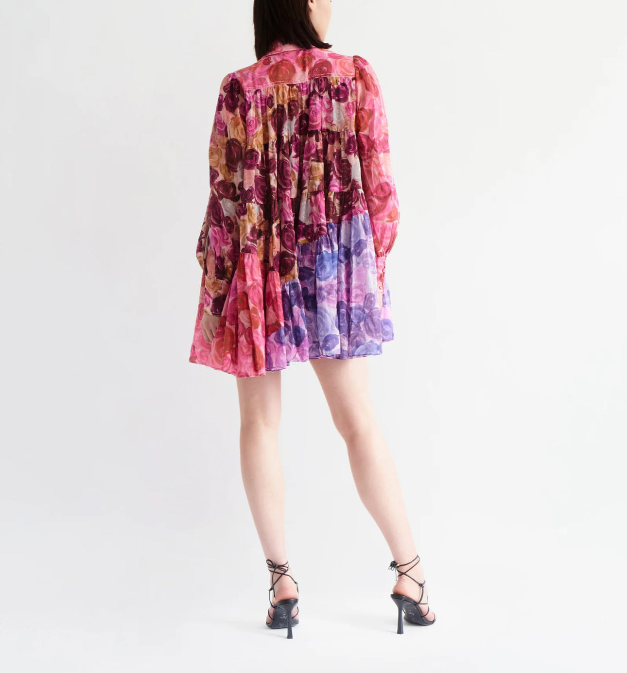 aje. Vision Smock Mini Dress - Kaleidoscopic Rose